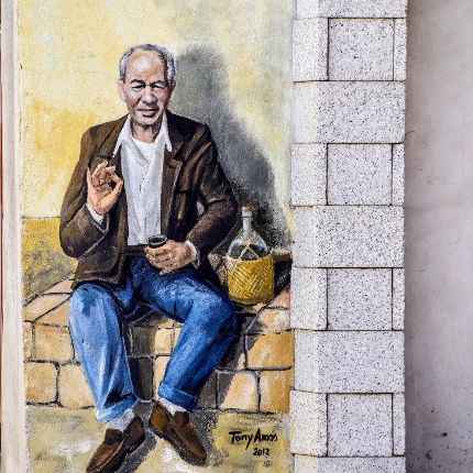 Murales realizzato dall'artista Tony Amos (foto Ivo Piras)