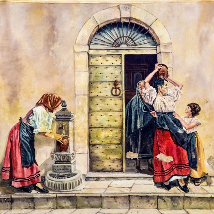 Particolare di un murales (foto Ivo Piras)