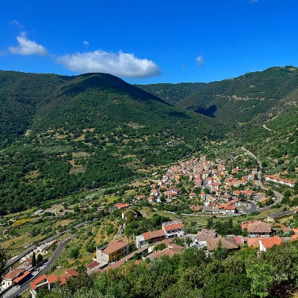 Floridi appezzamenti coltivati a vite, orticelli, frutteti e oliveti (foto Ivo Piras)