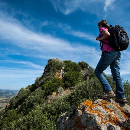 Castello di Bonvehi. I ruderi si trovano sul picco roccioso di Sa punta ‘e su casteddu (foto Ivo Piras)