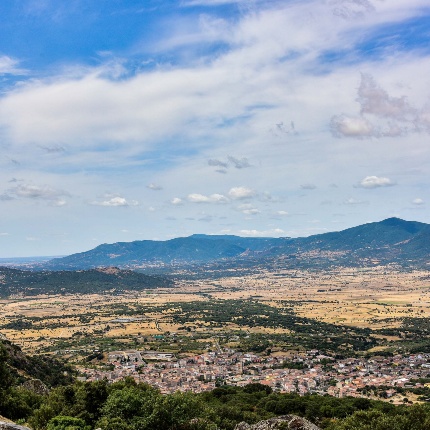Veduta dall'alto del centro abitato (foto Ivo Piras)
