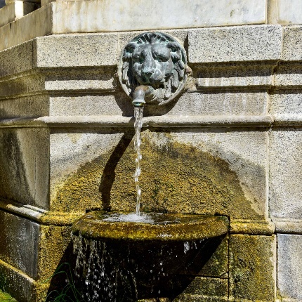 Detail on one of the six bronze lion mouths (photoIvo Piras)