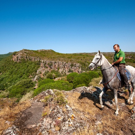 Escursione a cavallo nel rio Su Entale tra canyon e cascate (foto Ivo Piras)