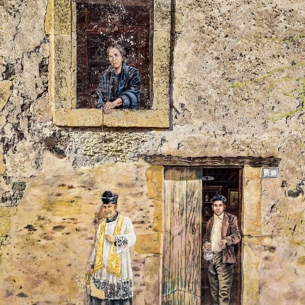 Murale nel centro storico (foto Ivo Piras)