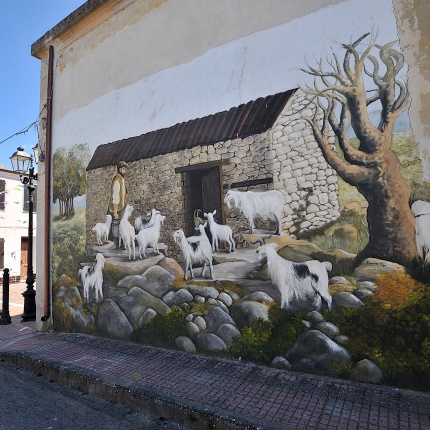 Riproduzione di una scena di vita agropastorale (foto Ivo Piras)