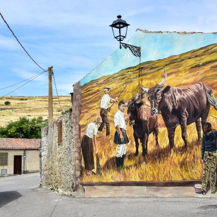 Murale. Scena agropastorale (foto Ivo Piras)
