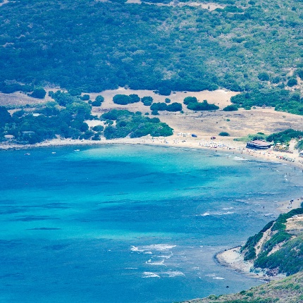 Veduta dall'alto dell'arenile (foto Ivo Piras)